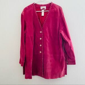 Vintage Apart pink suede leather jacket Yellowstone (Size: XL)
